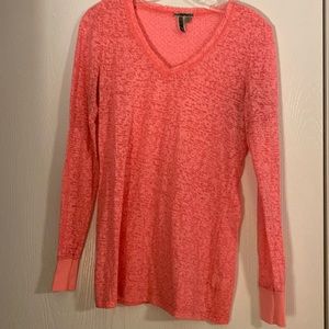 BKE fitted pink burnout tee shirt size Large